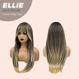 [PRE-ORDER] JBEXTENSION 26 Inches Dark Blonde Wolf Cut 3.5X4 Hard Silky Top Natural Scalp Effect Wig With Bangs ELLIE DARK BLONDE Silk Top