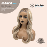 JBEXTENSION 23 Inches Mix Blonde Pre-Cut 13X6 Free Part Snowflake Lace Frontlace Glueless Wig KARA PRO - MIX BLONDE【BENDY EAR TABS】