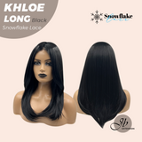 JBEXTENSION 18 Inches Black Pre-Cut Snowflake Lace Frontlace Glueless Wig KHLOE LONG BLACK