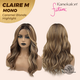 [PRE-ORDER] JBEXTENSION CLAIRE MONO CARAMEL BLONDE HIGHLIGHT Partial Monofilament Wig 22 Inches Caramel Blonde Highlight Partial Mono Lace Glueless Wig Claire Mono Caramel Blonde Highlight