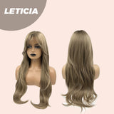 JBEXTENSION 26 Inches Hush Cut Brown Wig With Wispy Bangs LETICIA