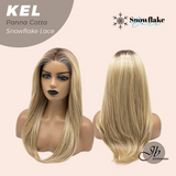 JBEXTENSION 22 Inches Panna Cotta Pre-Cut Snowflake Lace Frontlace Glueless Wig KEL PANNA COTTA【PERMATEASE】