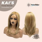 JBEXTENSION 18 Inches Honey Blonde Pre-Cut Snowflake Lace Frontlace Glueless Wig KAI'S HONEY BLONDE【PERMATEASE】