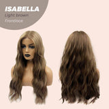 JBEXTENSION 24 Inches Light Brown Body Wave Pre-Cut Frontlace Glueless Wig ISABELLA LIGHT BROWN