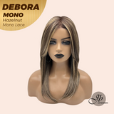 JBEXTENSION DEBORA MONO Monofilament Handmade Wig 6X5 Full Monofilament Hand Tied Top Wig 20 Inches Hazelnut Mono Lace Wig With Anti-slip Silicone Strips Glueless Wig DEBORA MONO HAZELNUT【BENDY EAR TABS】