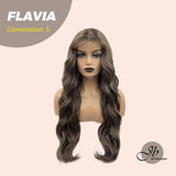 JBEXTENSION GENERATION FIVE 28 Inches Cold Brown Body Wave Wig FLAVIA