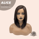 [PRE-ORDER] JBEXTENSION 12 Inches Dark Brown Pre-Cut Side Part Snowflake Lace Frontlace Glueless Wig ALICE DARK BROWN【BENDY EAR TABS】