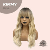 JBEXTENSION 24 Inches Blonde Body Wave With Full Bangs Wig KIMMY