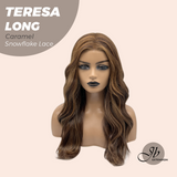 [PRE-ORDER] JBEXTENSION 22 Inches Long Caramel Pre-Cut Snowflake Lace Frontlace Glueless Wig TERESA LONG CARAMEL【PERMATEASE】【BENDY EAR TABS】