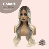 JBEXTENSION 26 Inches Curly Balayage Light Blonde With Dark Root Wig Pre-Cut Frontlace Glueless Wig EMMIE LIGHT BLONDE