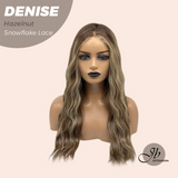 JBEXTENSION 24 Inches Hazelnut Wave Pre-Cut Snowflake Lace Frontlace Glueless Wig DENISE HAZELNUT【PERMATEASE】