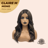 [PRE-ORDER] JBEXTENSION CLAIRE MONO Partial Monofilament Wig 22 Inches Brown With Highlight Partial Mono Lace Glueless Wig Claire Mono