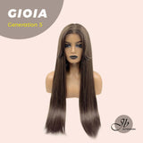 JBEXTENSION GENERATION FIVE 30 Inches Long Straight Cold Brown Wig With Bangs GIOIA G5