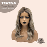 JBEXTENSION 18 Inches Venice Blonde Pre-Cut Snowflake Lace Frontlace Glueless Wig TERESA VENICE BLONDE【PERMATEASE】【BENDY EAR TABS】