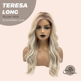 JBEXTENSION 22 Inches Long Butter Milk Pre-Cut Snowflake Lace Frontlace Glueless Wig TERESA LONG BUTTER MILK【PERMATEASE】【BENDY EAR TABS】