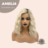 JBEXTENSION 13 Inches Deep Curly Blonde Pre-Cut Snowflake Lace Frontlace Glueless Wig AMELIA【PERMATEASE】