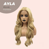 JBEXTENSION 24 Inches Body Wave Blonde Pre-Cut Frontlace Glueless Wig AYLA BLONDE