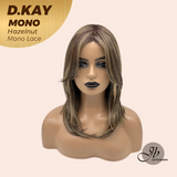 [PRE-ORDER] JBEXTENSION D.KAY MONO Partial Monofilament Wig 18 Inches Hazelnut Partial Mono Lace Glueless Women Fashion Wig D.KAY MONO HAZELNUT【BENDY EAR TABS】