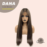 JBEXTENSION GENERATION FIVE 28 Inches Long Cold Brown Straight Wig With Bangs DANA COLD BROWN G5