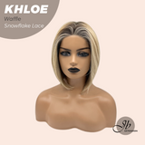 [PRE-ORDER] JBEXTENSION 12 Inches Bob Cut Waffle Pre-Cut Snowflake Lace Frontlace Glueless Wig KHLOE WAFFLE【PERMATEASE】