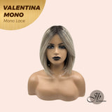 JBEXTENSION VALENTINA MONO Full Monofilament Wig 12 Inches Ombre Brown Full Mono Lace Glueless Wig VALENTINA MONO