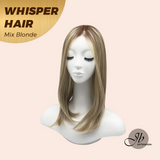 JBEXTENSION 14inch|18inch Clip-In Snowflake Lace Straight Hair Topper Monofilament– Crown & Hairline Coverage WHISPERHAIR