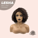 JBEXTENSION 12 Inches Deep Curly Brown Side Part Mini T Part Frontlace Glueless Wig LESHA