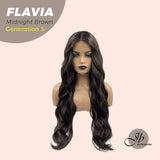 JBEXTENSION GENERATION FIVE 28 Inches Midnight Brown( Black/Brown) Body Wave Wig FLAVIA MIDNIGHT BROWN ( Black/Brown)