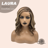 [PRE-ORDER] JBEXTENSION 14 Inches Hazelnut Pre-Cut Side Part Snowflake Lace Frontlace Glueless Wig LAURA SNOWFLAKE HAZELNUT【BENDY EAR TABS】