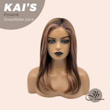 [PRE-ORDER] JBEXTENSION 18 Inches Brown with Pink Highlight Pre-Cut Snowflake Lace Frontlace Glueless Wig KAI'S PROWNK【PERMATEASE】