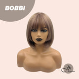 JBEXTENSION 12 Inches Bob Cut Mix Dark Pink Princess-Cut Wig BOBBI