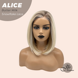 JBEXTENSION 12 Inches Butter Milk Pre-Cut Side Part Snowflake Lace Frontlace Glueless Wig ALICE BUTTER MILK