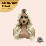 [PRE-ORDER] JBEXTENSION SHARON MONO Full Monofilament Wig 20 Inches Platinum Blonde With Dark Root Wave Mono Lace Wig With Anti-slip Silicone Strips Glueless Wig SHARON MONO