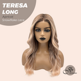 [PRE-ORDER] JBEXTENSION 22 Inches Long Apricot Pre-Cut Snowflake Lace Frontlace Glueless Wig TERESA LONG APRICOT【PERMATEASE】【BENDY EAR TABS】