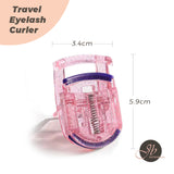 JBextension Travel Eyelash Curler, Pink - Plastic Eyelash Curlers for Travel Makeup - Comes with Bonus Replacement Lash Pad - 1 Pack