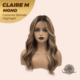 [PRE-ORDER] JBEXTENSION CLAIRE MONO CARAMEL BLONDE HIGHLIGHT Partial Monofilament Wig 22 Inches Caramel Blonde Highlight Partial Mono Lace Glueless Wig Claire Mono Caramel Blonde Highlight