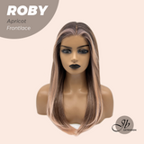 JBEXTENSION 22 Inches Apricot Women Pre-Cut Frontlace Glueless Wig ROBY APRICOT