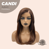 JBEXTENSION 20 Inches Auburn with Highlight Pre-Cut Side Part Frontlace Glueless Wig CANDI AUBURN