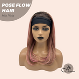 JBEXTENSION 18 Inches Mix Pink Headband Wig POSE FLOW HAIR - MIX PINK