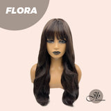 JBEXTENSION 22 Inches Mix Brown Curly Wig for Women FLORA