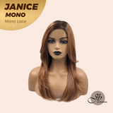 [PRE-ORDER] HOT OF SEASON -  JANICE MONO Full Monofilament Wig 20 Inches Copper Mono Lace Wig With Anti-slip Silicone Strips Glueless Wig JANICE MONO