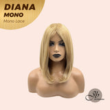 JBEXTENSION DIANA MONO Full Monofilament Wig 12 Inches Blonde Color Full Mono Lace Wig DIANA MONO