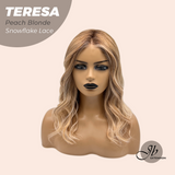 [PRE-ORDER] JBEXTENSION 18 Inches Peach Blonde Pre-Cut Snowflake Lace Frontlace Glueless Wig TERESA PEACH BLONDE【PERMATEASE】