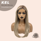 JBEXTENSION 22 Inches Mix Ash Blonde Pre-Cut Snowflake Lace Frontlace Glueless Wig KEL MIX ASH BLONDE【PERMATEASE】