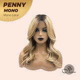 JBEXTENSION PENNY MONO Full Monofilament Wig 17 Inches Blonde Curly Mono Lace Wig With Anti-slip Silicone Strips Glueless Wig PENNY MONO