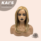 JBEXTENSION 18 Inches Honey Blonde Pre-Cut Snowflake Lace Frontlace Glueless Wig KAI'S HONEY BLONDE【PERMATEASE】