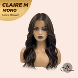 [PRE-ORDER] HOT OF SEASON - CLAIRE MONO DARK BROWN Partial Monofilament Wig 22 Inches Dark Brown Partial Mono Lace Glueless Wig Claire Mono Dark Brown