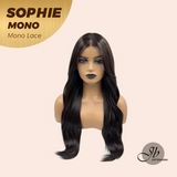 JBEXTENSION SOPHIE MONO Full Monofilament Wig 24 Inches Midnight Brown( Black/Brown) Curly Mono Lace Wig With Anti-slip Silicone Strips Glueless Wig SOPHIE MONO