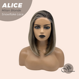 [PRE-ORDER] JBEXTENSION 12 Inches Milan Blonde Pre-Cut Side Part Snowflake Lace Frontlace Glueless Wig ALICE MILAN BLONDE【BENDY EAR TABS】