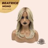 JBEXTENSION BEATRICE MONO Monofilament Handmade Wig 6X5 Full Monofilament Hand Tied Top Wig 17 Inches Golden Blonde Mono Lace Wig Glueless Wig BEATRICE MONO